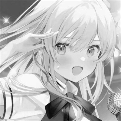 黑白漫画系列动漫女头图片