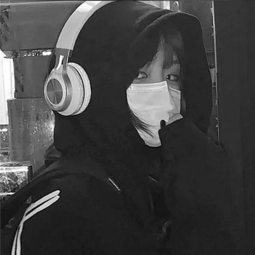 女生头像慵懒偏冷淡风黑白图片