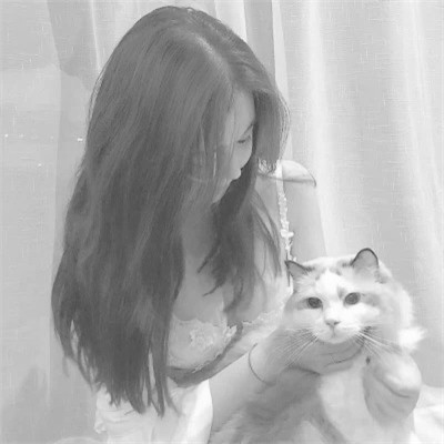 女生微信头像真人黑白图片