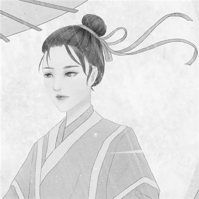 黑白情头一男一女高清图片