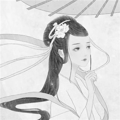 黑白情头一男一女高清图片
