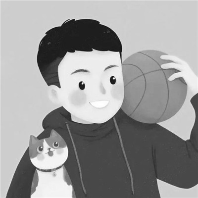 黑白情头一男一女高清图片