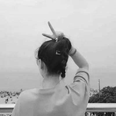 黑白情头一男一女高清图片