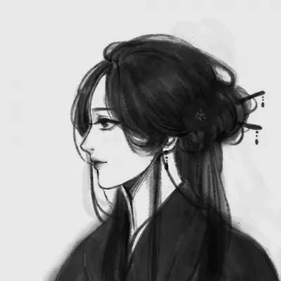 黑白情头一男一女高清图片
