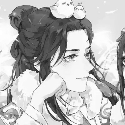 黑白系情头动漫图片