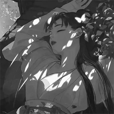 黑白系情头动漫图片