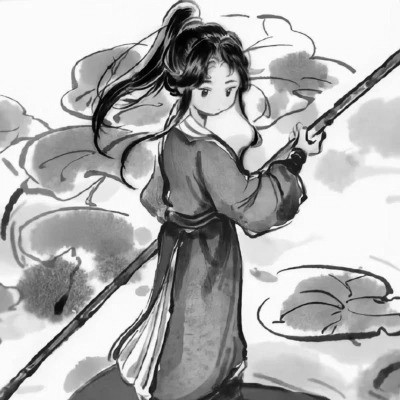 黑白系情头动漫图片