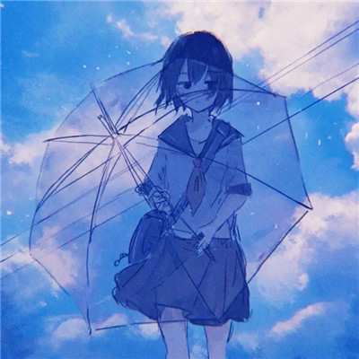 蓝色背景图片头像