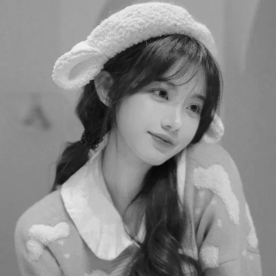 女生小清新黑白头像图片