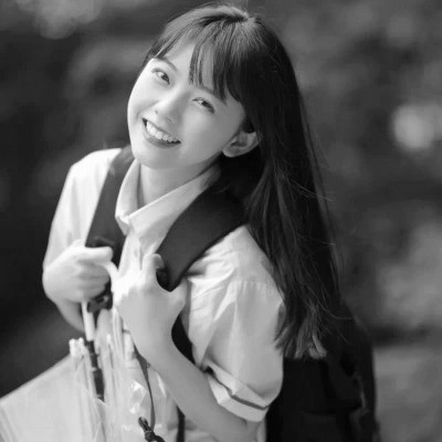 女生小清新黑白头像图片