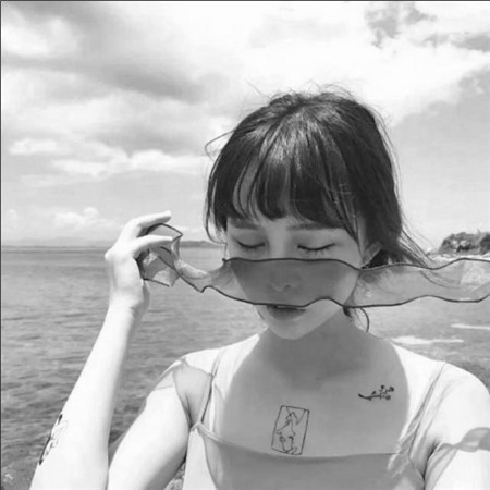 黑白美女个性头像高清图片