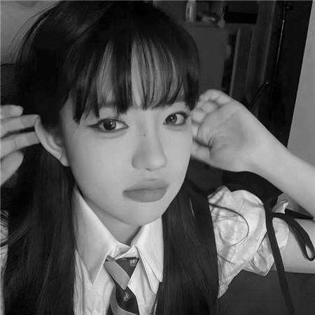 黑白美女个性头像高清图片