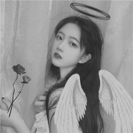黑白美女个性头像高清图片