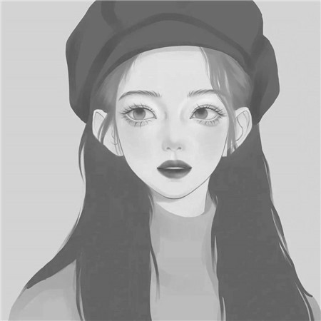 黑白美女个性头像高清图片