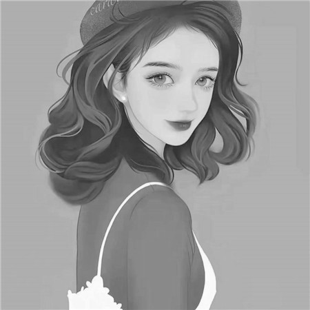 黑白美女个性头像高清图片