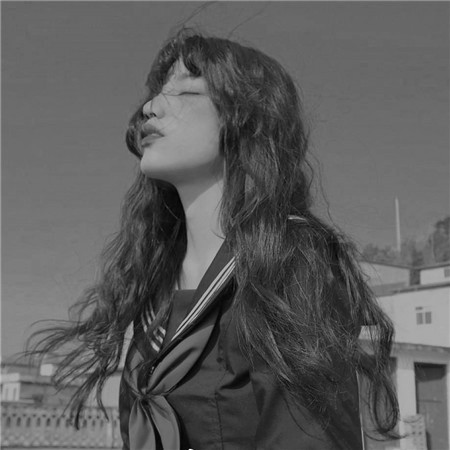 黑白美女个性头像高清图片