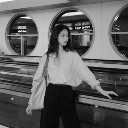黑白美女个性头像高清图片