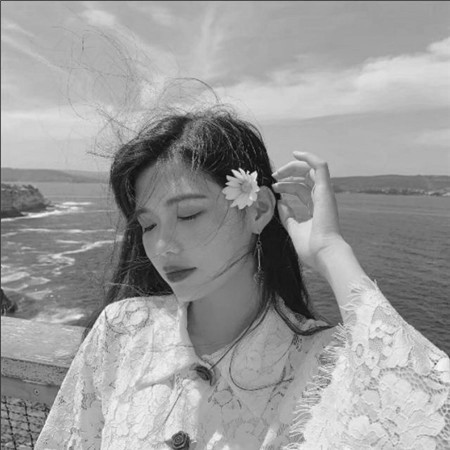黑白美女个性头像高清图片