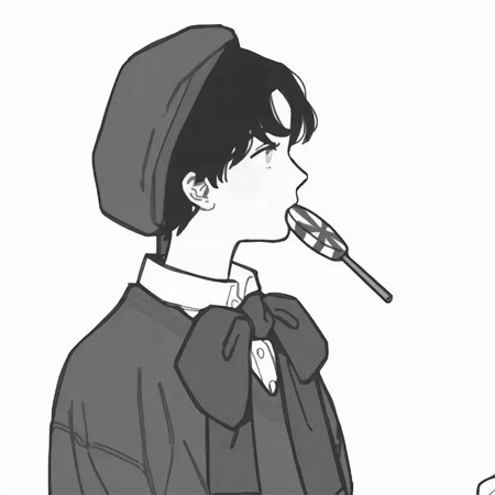 黑白兄弟头像一左一右动漫图片