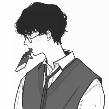 黑白兄弟头像一左一右动漫图片