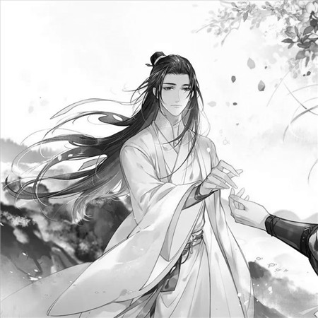 黑白基友头像一左一右帅气动漫图片