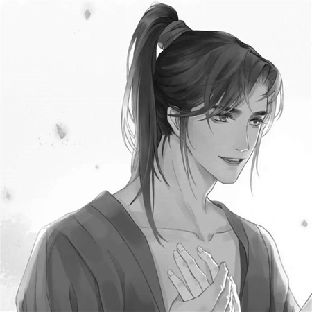 黑白基友头像一左一右帅气动漫图片