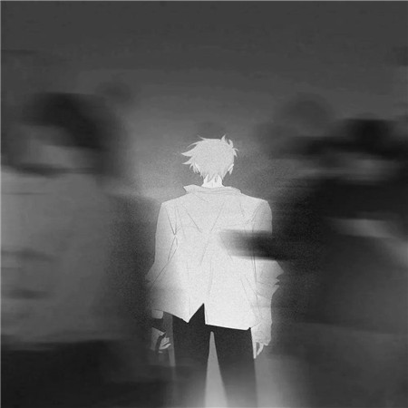 黑白基友头像一左一右帅气动漫图片