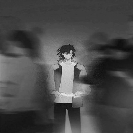 黑白基友头像一左一右帅气动漫图片