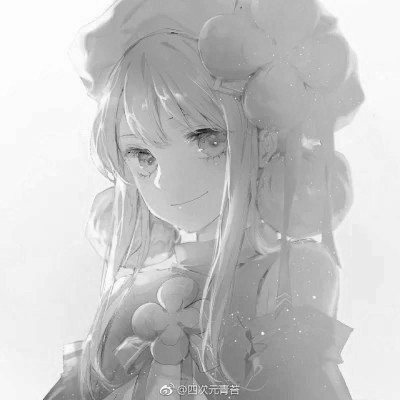 女生黑白简单意境头像真人图片