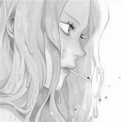 女生黑白简单意境头像真人图片