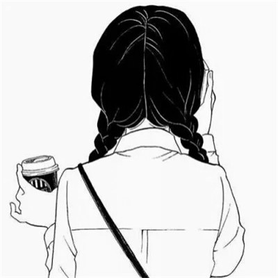 头像黑白女背影伤感