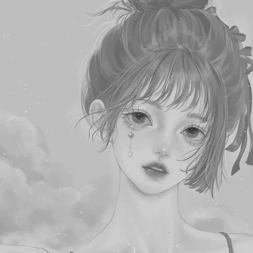 最伤感扎心的头像黑白图片