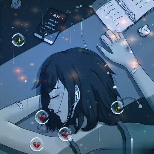 emo伤感头像图片