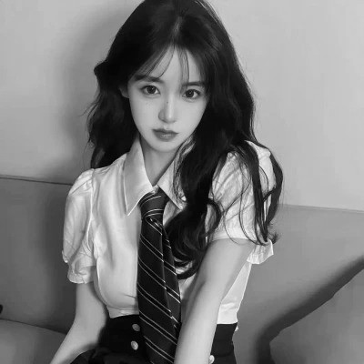 微信头像美女黑白系列图片