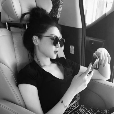 超好看的黑白头像女生高清图片