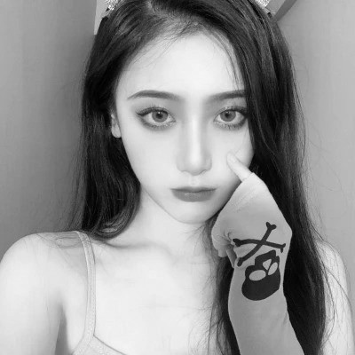 超好看的黑白头像女生高清图片