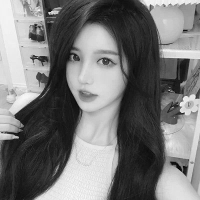 超好看的黑白头像女生高清图片