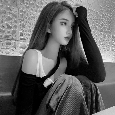 超好看的黑白头像女生高清图片
