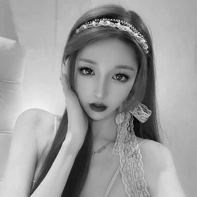 超好看的黑白头像女生高清图片