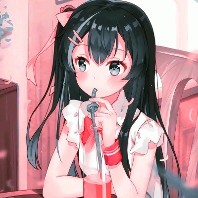 卡通女生头像仙气可爱呆萌图片
