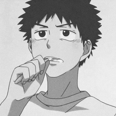 优质动漫男头像黑白高清图片