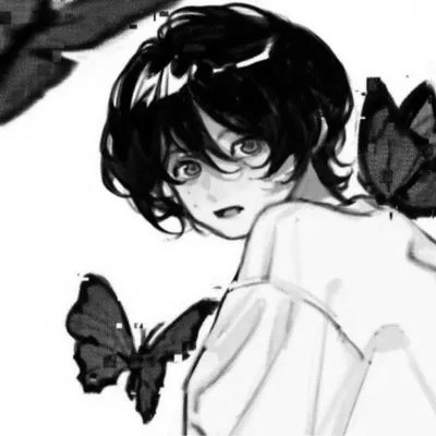 优质动漫男头像黑白高清图片