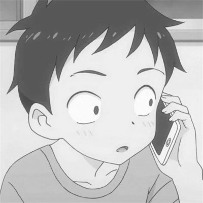 优质动漫男头像黑白高清图片