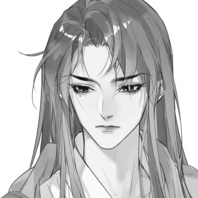 优质动漫男头像黑白高清图片