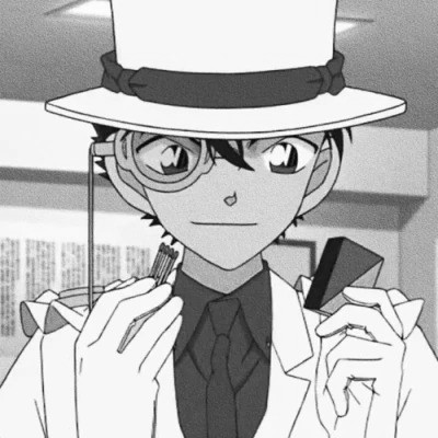 优质动漫男头像黑白高清图片