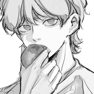优质动漫男头像黑白高清图片