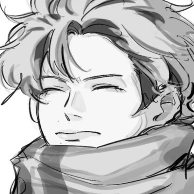 优质动漫男头像黑白高清图片