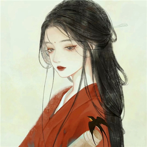 手绘古风忧愁惆怅女生头像图片