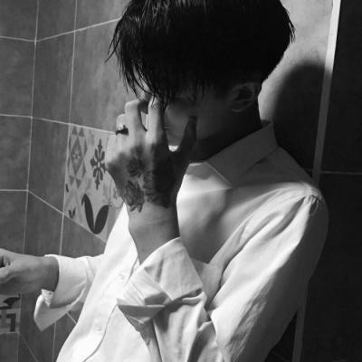 高清黑白男生头像图片