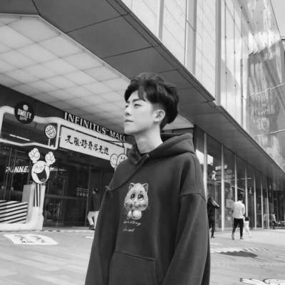 高清黑白男生头像图片